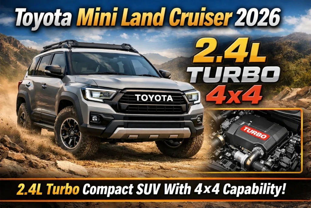 Toyota Mini Land Cruiser 2026: 2.4L Turbo Compact SUV With 4×4 Capability