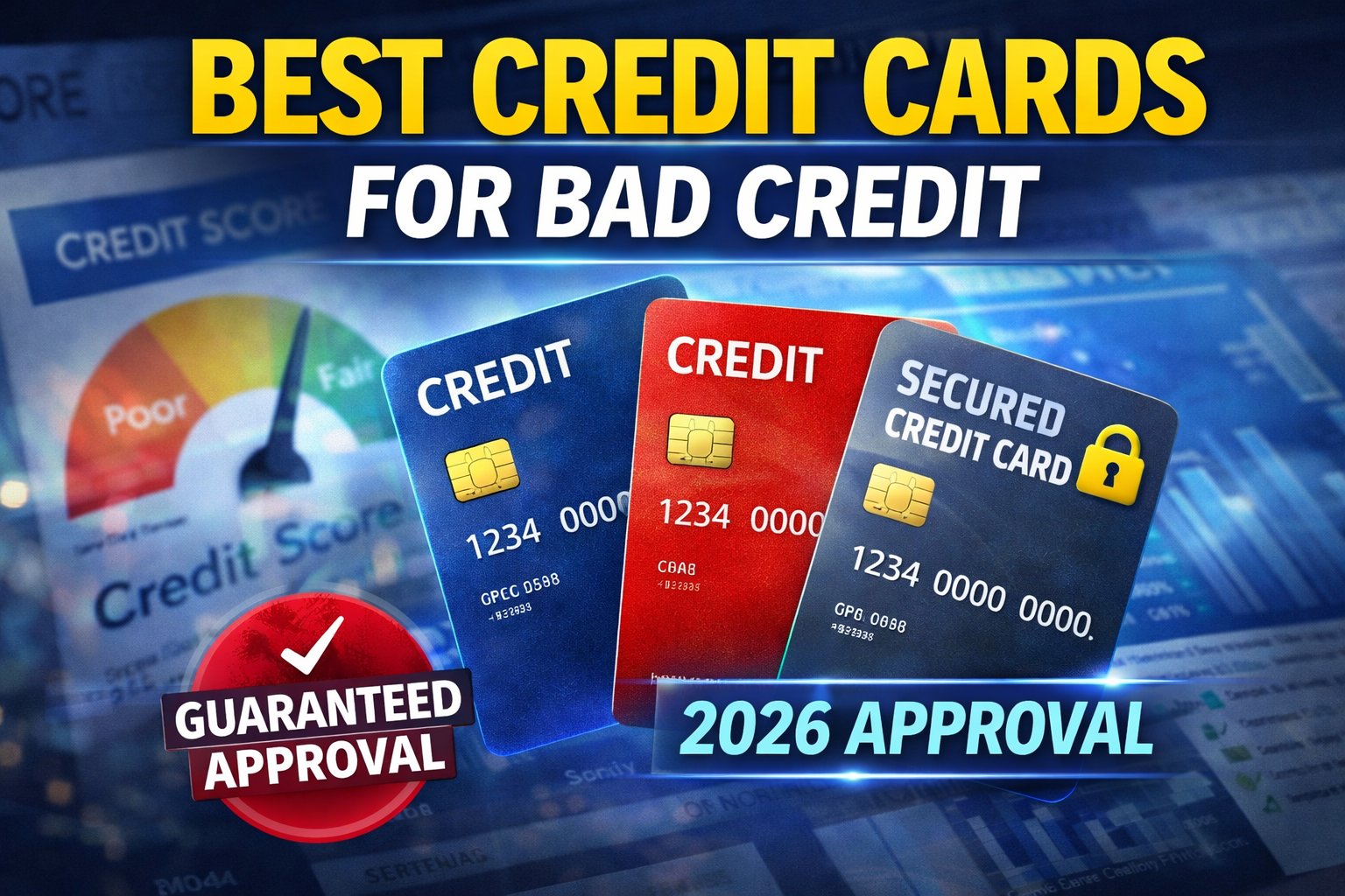 Best Credit Cards for Bad Credit in 2026 (Guaranteed Approval Options)